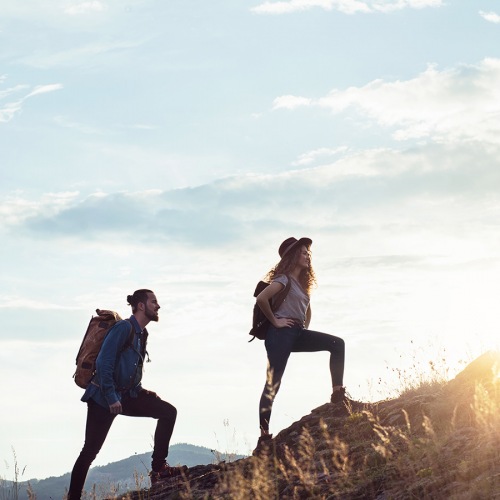 Burton Hills Lifestyle couple hiking